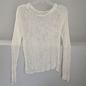 Elegant White Knit Sweater